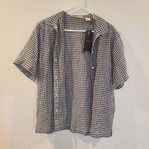 Checkered Button-Up Shirt